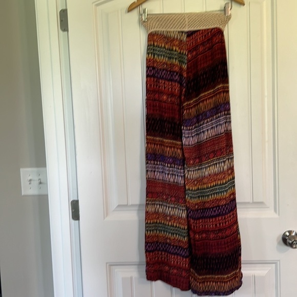 About a girl boho wide leg pull on Pants Size Medium - Picture 4 of 6